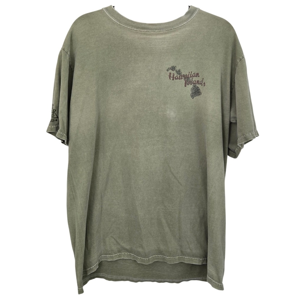Vintage Crazy Shirts T Shirt Mens Large Hemp Dyed Hawaii Surf Thrashed Faded